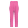 thumbnail image 4 of Tfken Toddler Child Girls Trousers Comfortable Straight Solid Color Pink Pants Size 9-10 Years, 4 of 7