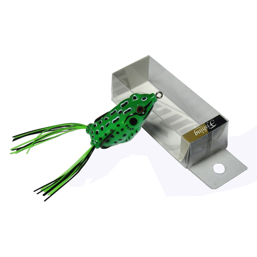 20Pcs Rubber Frog Fishing Lures Topwater Bait Hooks 5.5cm/2.1'' With individual Box