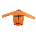 thumbnail image 4 of Cycling Jacket Polyester Breathable Windproof Waterproof Reflective Jacket Coat for Motorcycling Biking Orange M, 4 of 9