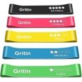 thumbnail image 1 of Fitness Bands [Set of 5] 5 Level Resistance Bands, 100% Latex Fitness Bands Resistance Bands with German Exercise Instructions and Carrying Bag, Gymna, 1 of 5