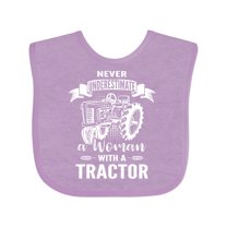 Inktastic Tractor Woman Girls Baby Bib