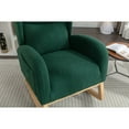 thumbnail image 3 of Miekor Furniture 049-Teddy Fabric Rocking Chair With Packet Wood Legs,Green BS2968, 3 of 6