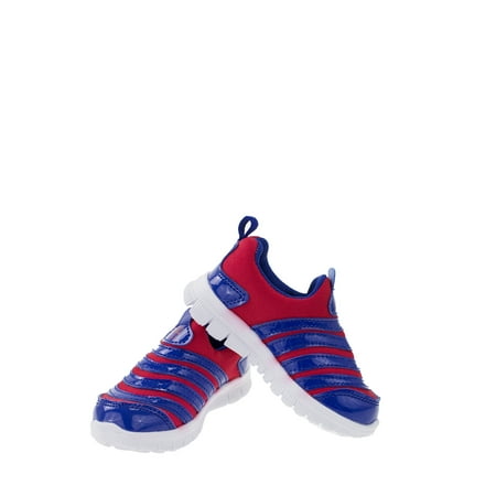 Toddler Tennis Shoes - Toddler Kid Boys Girls Lightweight Breathable Trendy Slip-on Sneaker (5M US Toddler, Red+Royal Blue)