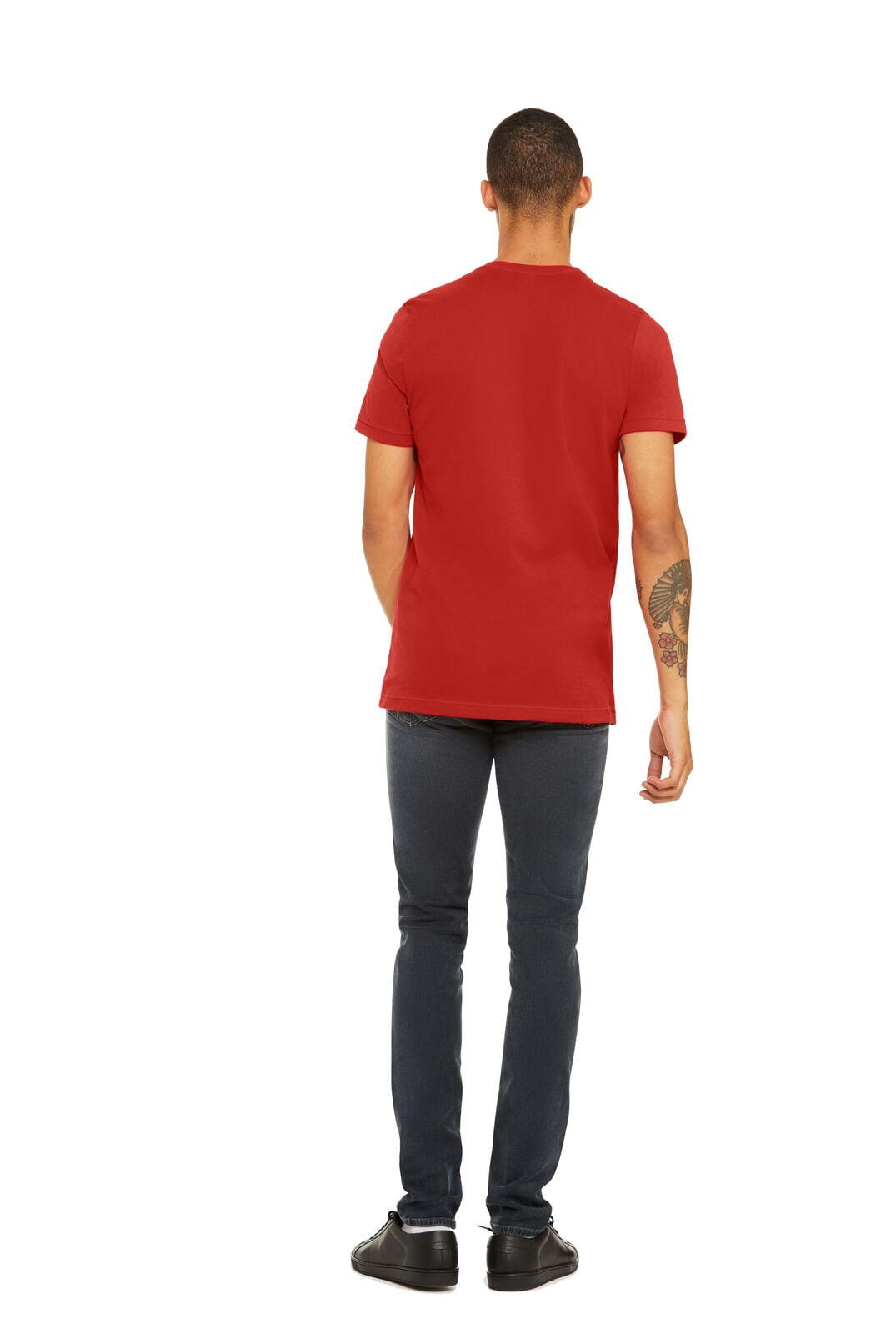 BELLA+CANVAS Adult Crew Neck Personalized T-Shirt, Create Your Own Designs, Red, Large, Unisex