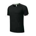 thumbnail image 2 of Mens Short Sleeve Crew Neck Gym T Shirt Running Tops Mens Breathable Moisture Wicking Active Workout Shirts, 2 of 7