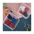 thumbnail image 3 of Caja de plástico transparente para guardar artículos pequeños, cuadrada, con tapas (4,5 x 4,5 x 2 cm), paquete de 100, 3 of 6