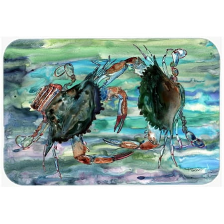

Watery Teal And Purple Crabs Glass Cutting Board Large