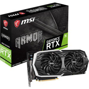 MSI ARMOR GeForce RTX 2070 ARMOR 8G 8GB GDDR6 Video Graphics (Best Graphics Card Under 200)