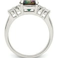 thumbnail image 2 of Sterling Silver Mystic/Clear Cz Ring (Size 6) Made In Thailand qr7365-6, 2 of 5