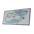 thumbnail image 2 of Blue / White Enamelware Mermaid at Heart Metal Wall Sign Coastal Decor, 2 of 5