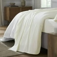 thumbnail image 5 of Superior Carmen 100% Cotton Relaxed Wash Bed Sheet Set, Queen, Ivory, 5 of 12