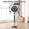 thumbnail image 2 of Pedestal Fan 16 with Speed & 5 Modes,39-46" Adjustable Height Floor Fan Equipped Led Light,120°Oscillating, Free Standing, 12H Timer, Remote Control, 2 of 8