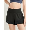 thumbnail image 4 of Women's Workout Running Shorts 2 in 1 Quick Dry Gym Athletic Short, 4 of 6