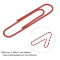 thumbnail image 4 of Uxcell Paper Clips 2 Inch Vinyl Coated with Box for Office Home Red Count 100, 4 of 6