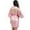 Pink, variant on LYMAYTER Women's Bathrobe Summer Silk Lightweight Short Sleeve Bride Bridesmaids Robe Party Silk Bathrobes
