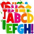thumbnail image 1 of Letter Stickers Large 108 PCS Bulletin Board Letters 12 Sheets Alphabet Stickers Vinyl Self-Adhesive Stick on Letters for Poster Board Mailbox Sign DIY Crafts Classroom Party Decor (Colorful, 4 Inch), 1 of 7