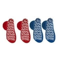 thumbnail image 6 of Nobles XXXL Extra Wide Bariatric Non Skid Slipper Socks for Swollen Feet and Edema -XXXL Extra Wide (4 Pairs 2 Blue 2 Red), 6 of 6
