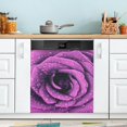 thumbnail image 5 of Coolnut Purple Rose Dishwasher Magnet Cover, Magnetic Refrigerator Panel Decal Wash Machine Front Door Decorative Cover for Home Kitchen Farmhouse Decor, 23"x 26", 5 of 6