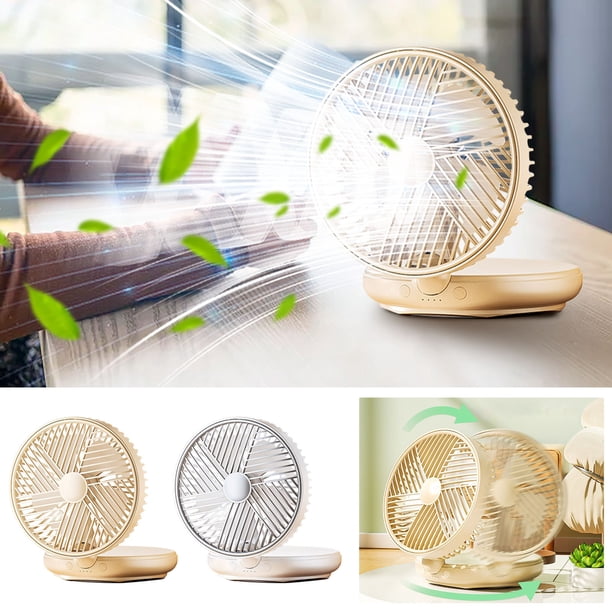 Xihbxyly Ventilador de Pared, Silencioso, Recargable Por Usb, 5 Velocidades Ajustables, Portátil y Estable, Ideal para El Hogar y La Oficina, Ideal para El Verano, Fácil de Limpiar, 19,5 X 18,5 X 8 C