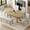 B: Natural, variant on Harper & Bright Designs 6 Pieces Dining Table Set with Bench for 6, Kitchen Table Set with Storage Drawer and 4 Upholstered Dining Chairs, Natural+Beige