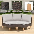 thumbnail image 2 of POCASSY 72.4" Wide Outdoor Wicker Curved Patio Sectional with Cushions, 2 of 6