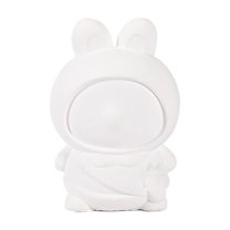 Arts & Crafts DIY Toys Unpainted Ceramic Bunny Dolls Art Set with 12 Colors 2 Brushes and Mixing Plate for Toddlers