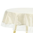 thumbnail image 1 of Uxcell mantel de plástico transparente de 60 pulgadas, protector de mesa de vinilo impermeable y a prueba de aceite con bordes cosidos, mantel para cenas, fiestas y vacaciones, 1 of 6