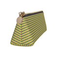 thumbnail image 2 of Xecao Mardi Gras Purple Yellow Plaid Print Leather Pencil Case -Stationery Bag Pen Holder for Work & Office, 2 of 5