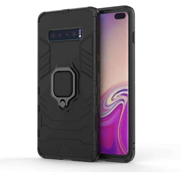 AMZER Hybrid PC TPU Protective Case With Magnetic Ring Holder for Samsung Galaxy S10 