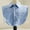Blue, variant on Baqcunre Clearance! Detachable Collar, Women Solid Ruffle Jeans Detachable Blouse with False Collar Half Elastic Waist Shirt Collar, Ties for Men, ,