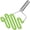 Green, variant on Scratch-resistant silicone potato mash maker, kitchen tool, stainless steel outer layer wrapped in high-quality silicone.