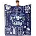 thumbnail image 1 of LHSHID Son Gifts Son Blankets Son Blanket from Mom/Dad Gifts for Adult Son Birthday Gifts for Son Best Son Ever Gifts Son Gift Ideas for Graduation Valentines Day Christmas Fathers Day 40"x50", 1 of 9
