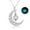 blue+green, variant on Weloille Luminous Series Moon Love Heart Pendant Necklace Fluorescent Necklace, Glow in the Dark Necklace