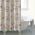 thumbnail image 4 of Cute Shih Tzu Dog and Coffee Pattern Shower Curtain 72"x72" ,Bathroom Decorative Shower Curtains Set with 12 Hooks,Modern Waterproof Washable Shower Curtain, 4 of 6