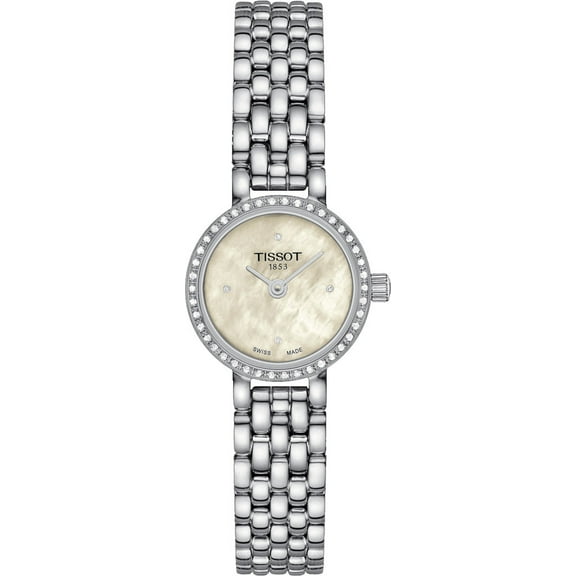 Tissot Lovely Round Mother of Pearl Dial Diamond Bezel Steel Women's Watch T140.009.61.116.00