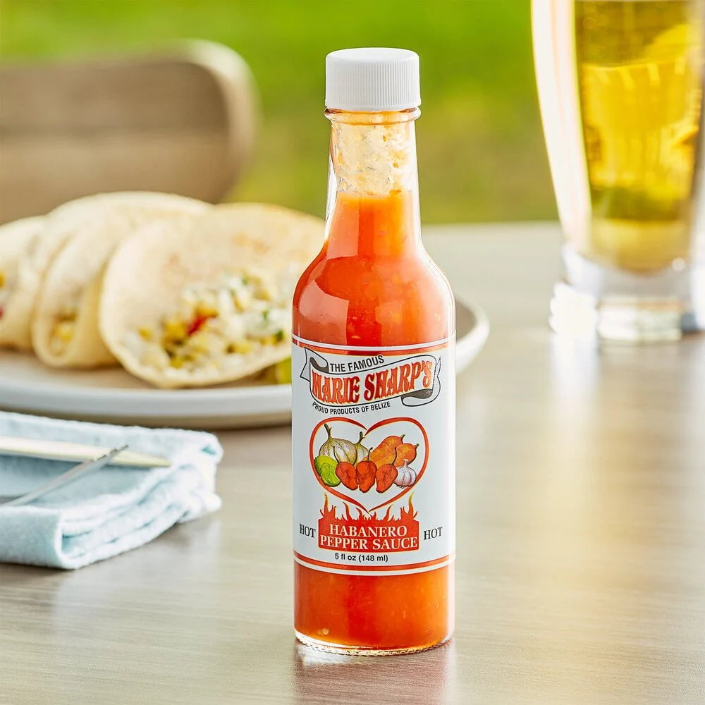 (6 pack) Marie Sharp's Original Hot Habanero Pepper Sauce, 5 oz