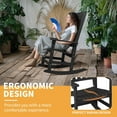 thumbnail image 5 of Patio Rocking Chair, Oversized Rocker Chair for Adult, All Weather Rocking Chair Outdoor, High Back Porch Rocker, Rocking Chairs for Garden, Backyard, Poolside,380lbs, 5 of 9