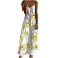 thumbnail image 2 of Summer Floral Dresses for Women 2025 Casual Trendy,Womens Spaghetti Strap Dresses Floral,Womens Wrap Maxi Dresses Boho Floral Vocation Dress,Women V Neck Sleeveless Beach Maxi Dress, 2 of 5