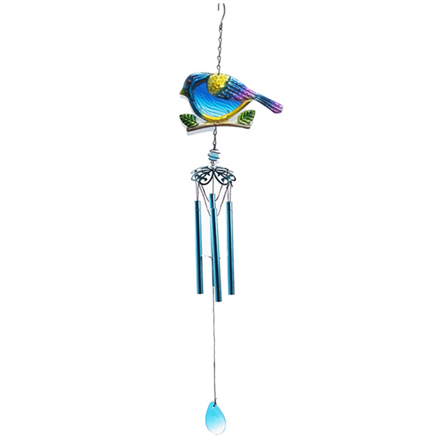 Glass Wind Chime Bird Shaped Multitube Relaxing Music Wind Chimes Home