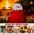 thumbnail image 3 of BEADCEST Christmas Velvet Drawstring Bag Red Reusable Strong Fabric Candy Wrap Storage Pouch, 3 of 6
