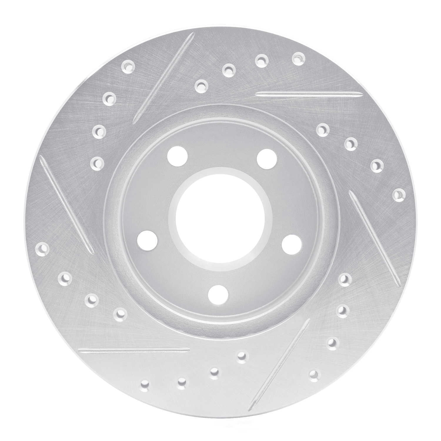 Dynamic Friction Company 631-47018R DFC Brake Rotor - Drilled And Slotted - Silver