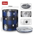 thumbnail image 4 of 12oz Coffee Tumblers Blue Christmas Snowflake Pattern Stainless Steel Vacuum Insulated Travel Tumbler Coffee Cups Mug with Lid and Straw with Cleaning Brush for Cold & Hot Drinks, 4 of 5