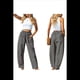 thumbnail image 3 of Pantalones de Verano para Mujer, Estilo Palazzo, Holgados, de Cintura Alta, Estampados, para Vacaciones en la Playa Gris XXL, 3 of 7
