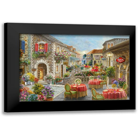 Fiori Caffes 14x11 Black Modern Framed Museum Art Print Titled - Boehme, Nicky