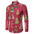 thumbnail image 3 of Camisa de hombre de moda de alta calidad con botones, camisa navideña, camisa de diseño informal, blusas navideñas de manga larga, blusas de solapa para hombre, 3 of 5