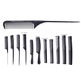 thumbnail image 4 of -Static Hairdressing Carbon Fiber Comb Tapered Steel Comb Thicken Heat Resistant Hair Comb, 4 of 7