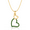 Gold, variant on Double Heart Drop Emerald Gold Plated Charm Pendant Gift For Halloween || Ali Baba Jewellery
