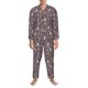 thumbnail image 3 of Fotbe Snowflake Fox Pijama de Hombre con Estampado de Manga Larga, Conjunto de 2 Piezas, Ropa de Dormir Suave y Cómoda con Bolsillos-XX-Large, 3 of 7