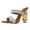 Brown, variant on Women Graceful Rhinestone Double Strap Slide Sandals Slip On Square Open Toe Crystal Block Chunky High Heel Mule Dressy Shoes Size 8 Navy