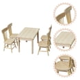 thumbnail image 4 of SHISUYAN 1 Set Doll Furniture Miniature Furniture Decorative 1/12 Scale Miniature Table Chair Set, 4 of 9